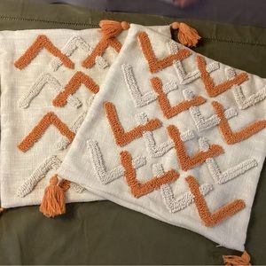 Set of Two Ikatyarn Pillow Covers 17” x 17”